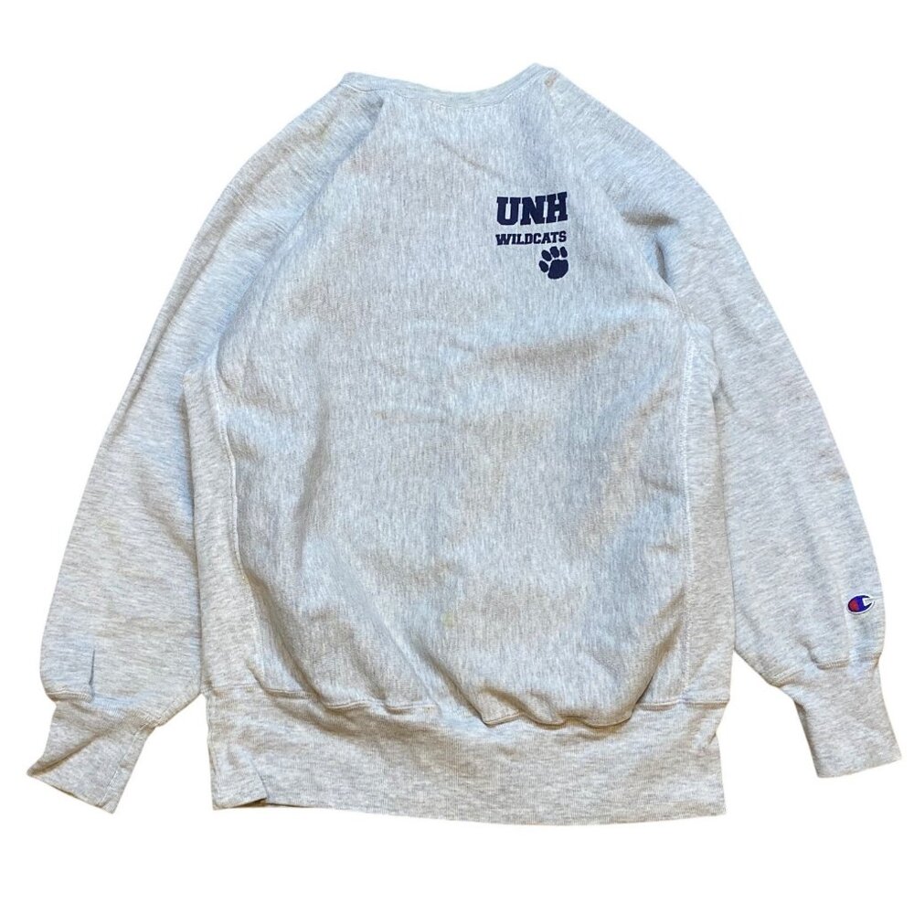 Champion Gray UNH Wildcats Crewneck Sweatshirt